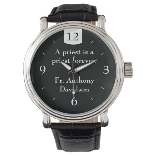 Priests Personalized Black eWatch Watch