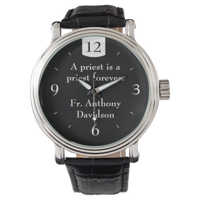 Priest's Personalized Black eWatch Watch (Front)