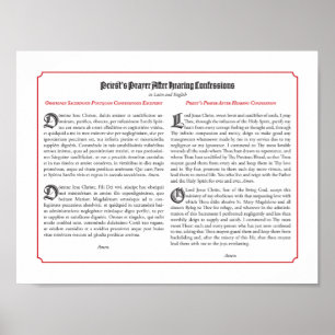 Priest's Prayers After Confession Poster