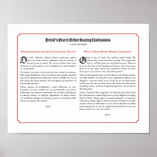 Priest's Prayers Before Confession Poster