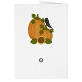 Prim Autumn Crow Pumpkin and Sunflowers (Back)
