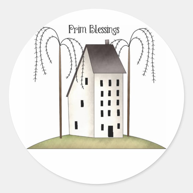 Prim Blessings-Stickers Classic Round Sticker (Front)