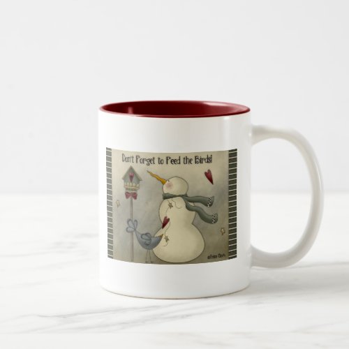 Prim Country Christmas Winter Snowman Coffee Mug