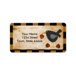 Prim Crow and Acorns Thanksgiving Address Labels