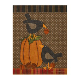 Prim Crows and Pumpkin | Fall Home Decor