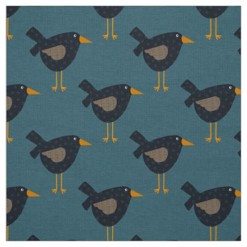Prim Crows Fabric Whimsical Crows Fabric