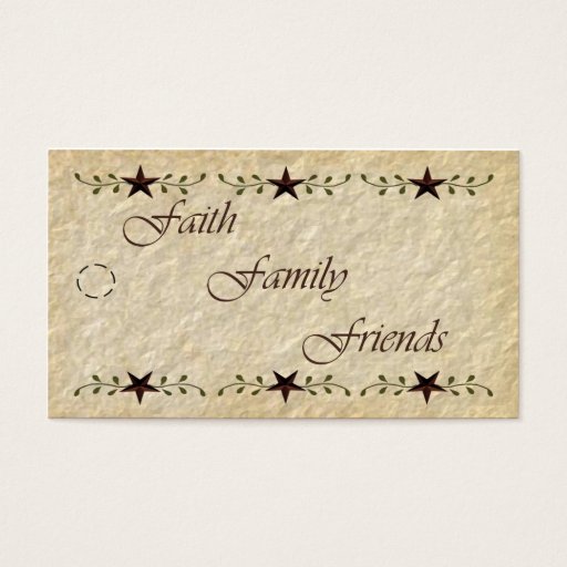 Customizable Prim Faith Family Friends Tag Business Cards