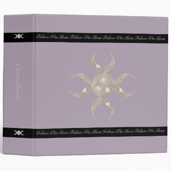 Prim Five Moon Design Bos Choose Backg. Col Binder by WellWritWitch at Zazzle