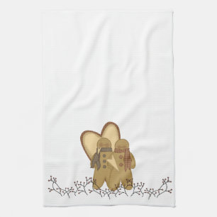 Prim Gingerbread Friends Towel