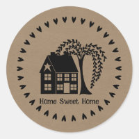 Prim House Hearts and Tree Home Sweet Home