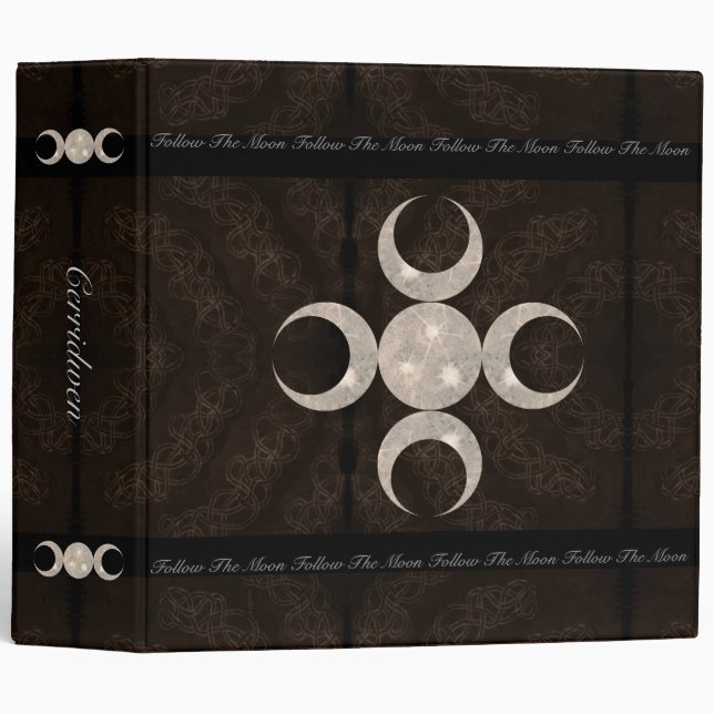 Prim Moon Design Book of Shadows 3 Ring Binder (Front/Spine)