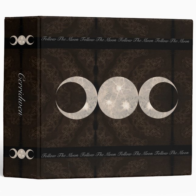 Prim Moon Design Book of Shadows Binder (Front/Spine)
