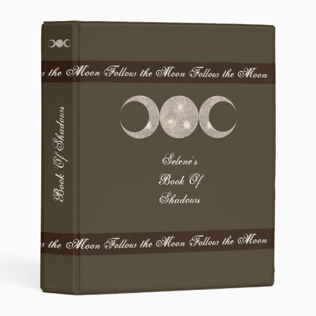 Prim Moon Design Book of Shadows Mini Choose BG Mini Binder (Front/Spine)