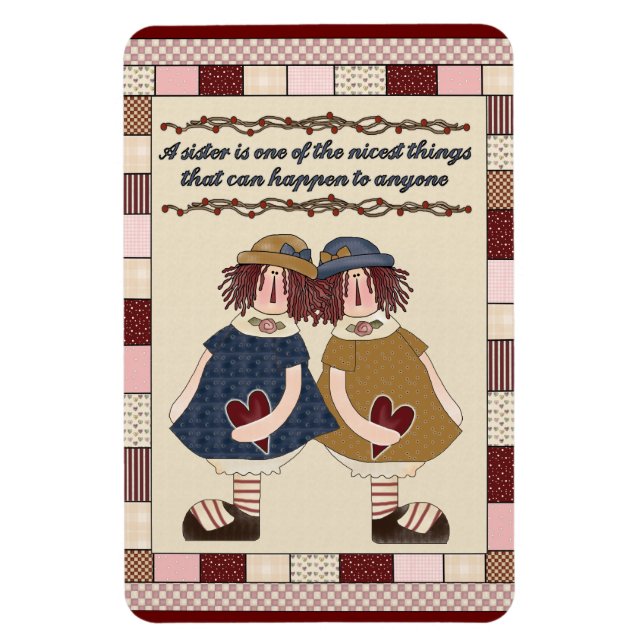Prim Sisters magnetic magnet (Vertical)