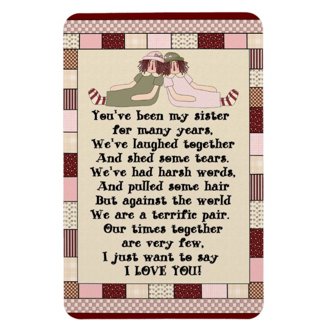 Prim Sisters magnetic magnet (Vertical)