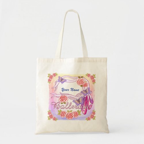 Prima Ballerina ballet custom name Tote Bag