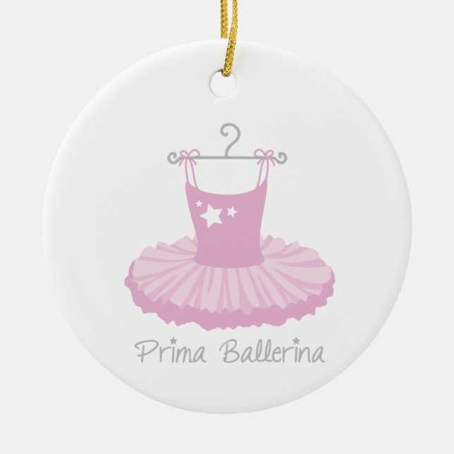 Prima Ballerina Ceramic Ornament (Front)