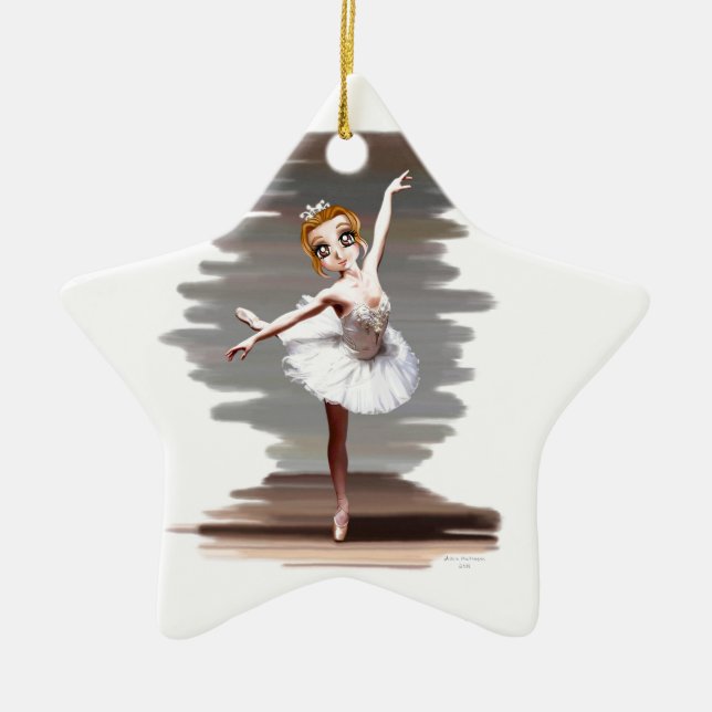 Prima Ballerina Ceramic Ornament (Front)