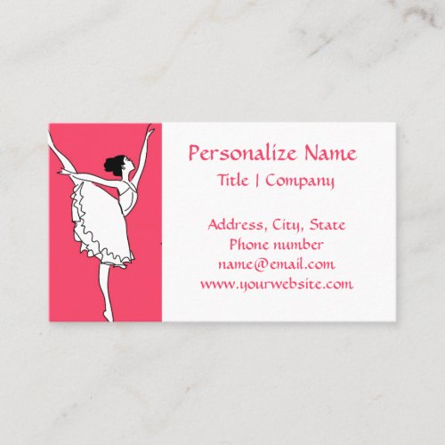 Prima Ballerina Dancer or Ballet Dance Class Business Card
