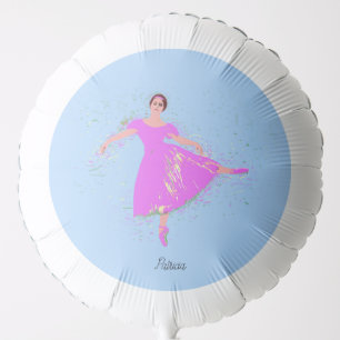 Prima Ballerina Dancer Pink Dress Personalized Balloon