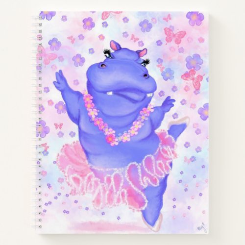 Prima Ballerina Hippo _ Add Your Picture  Text Notebook