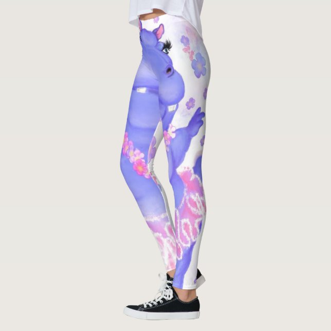 Prima Ballerina Hippo - Funny Leggings (Left)
