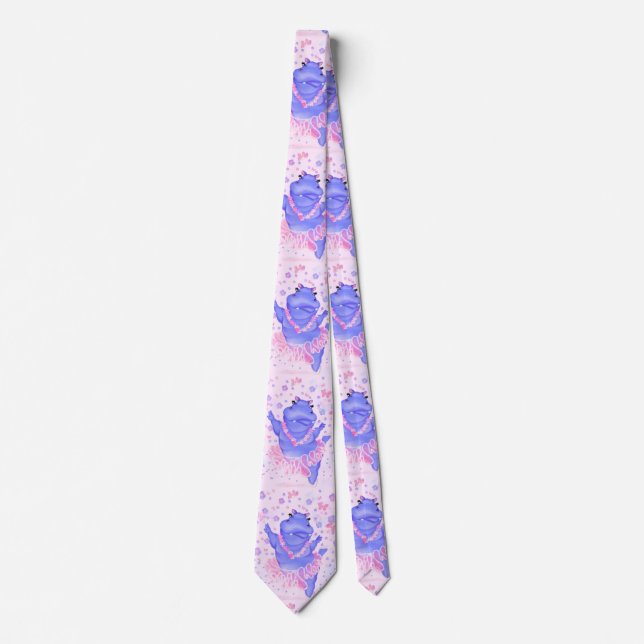 Prima Ballerina Hippo - Happy Dancer Neck Tie (Front)