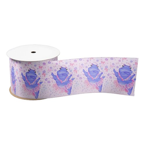 Prima Ballerina Hippo _ Happy Dancer Satin Ribbon