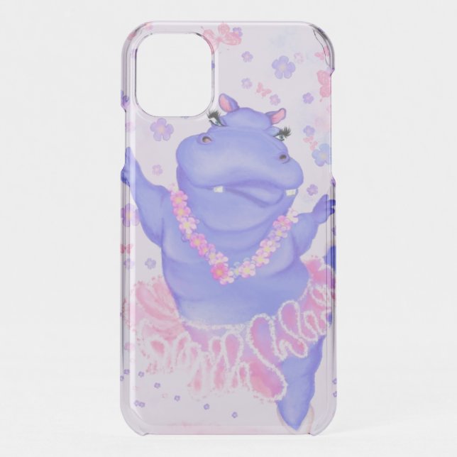 Prima Ballerina Hippo - Happy Dancer Uncommon iPhone Case (Back)