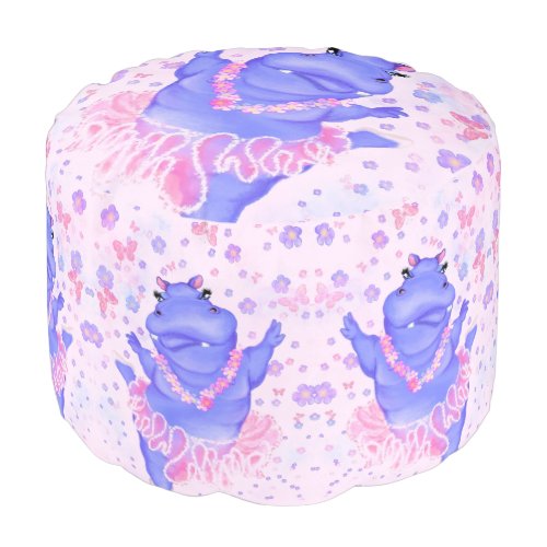 Prima Ballerina Hippo Pouf Happy Dancer