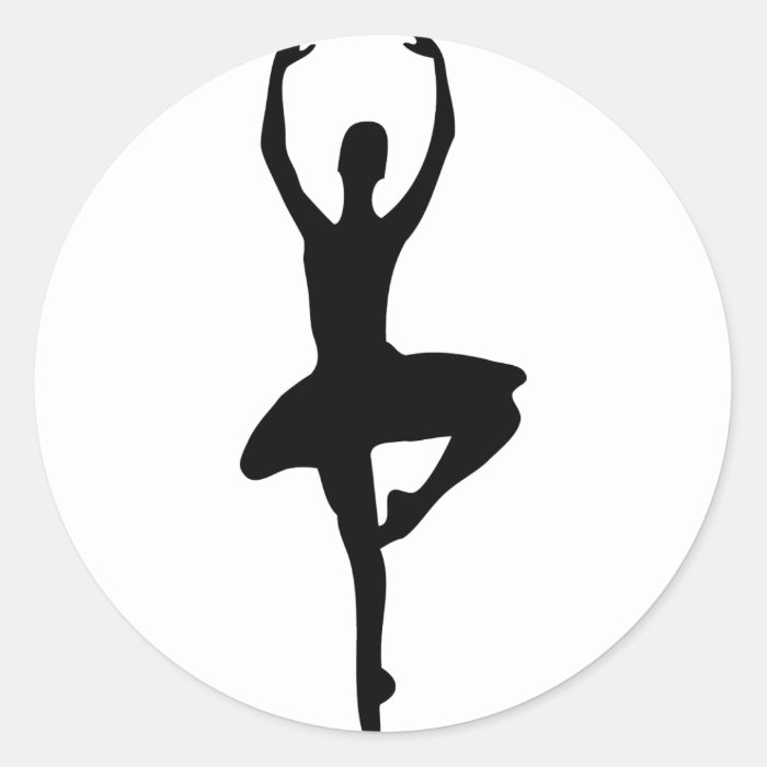 prima ballerina icon round stickers