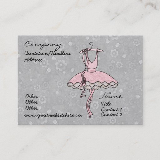Customizable 'Prima Ballerina' Profile Card Business Cards