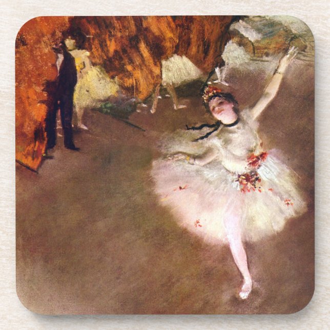 Prima Ballerina, Rosita Mauri by Edgar Degas Beverage Coaster (Front)