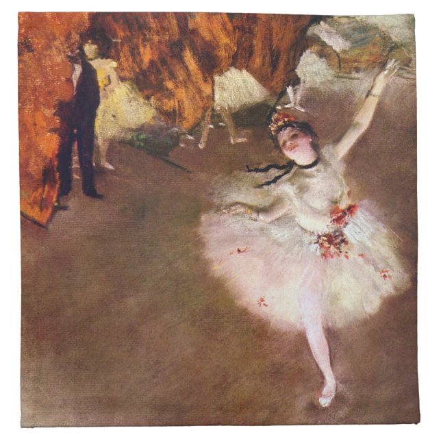 Prima Ballerina, Rosita Mauri by Edgar Degas Cloth Napkin (Front)