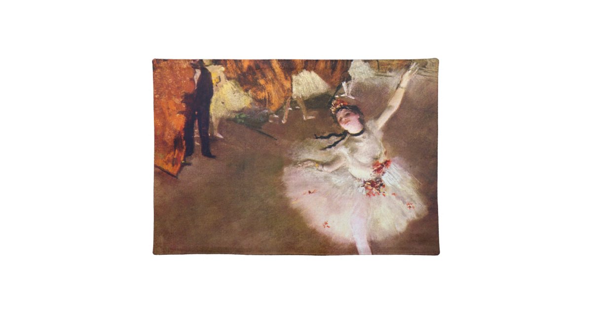 Prima Ballerina Rosita Mauri By Edgar Degas Placemat Zazzle Com