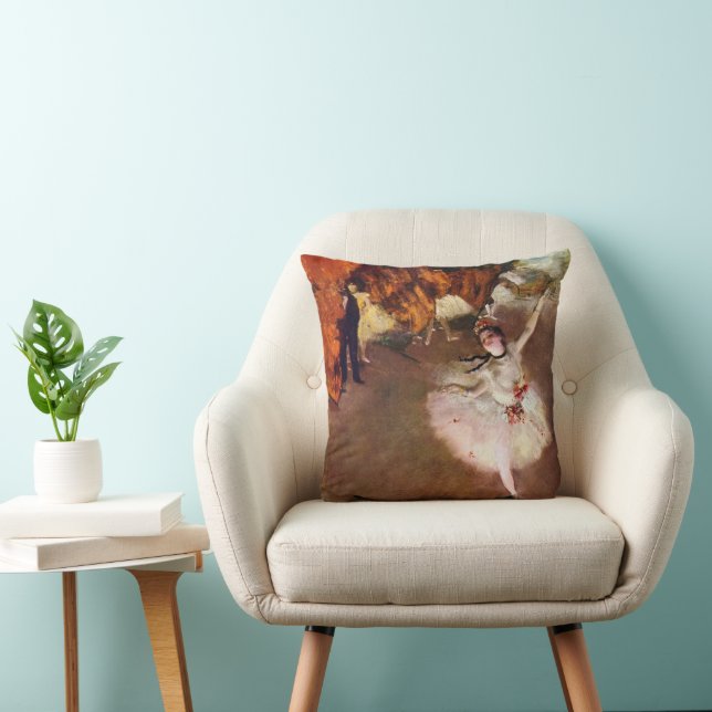 Prima Ballerina, Rosita Mauri by Edgar Degas Throw Pillow (Chair)