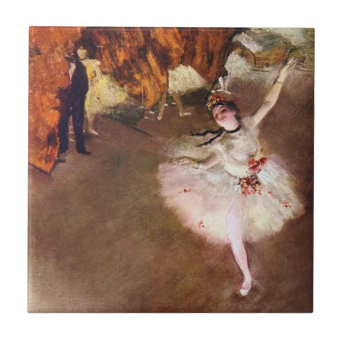 Prima Ballerina Rosita Mauri by Edgar Degas Tile