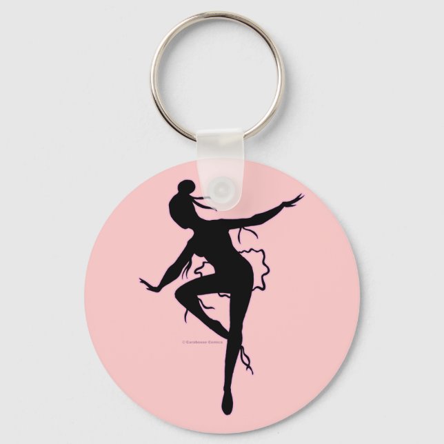 Prima Ballerina Silhouette Keychain (Front)