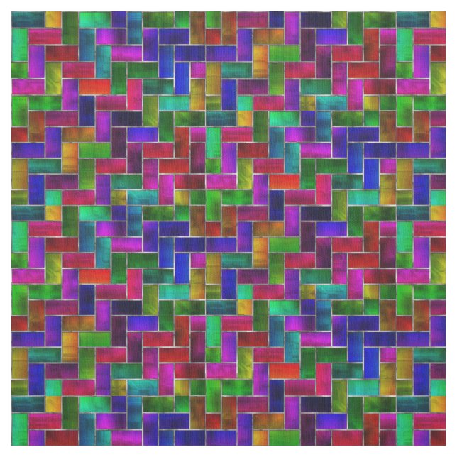 Prima Cotton Stained-Glass Pattern Fabric (Swatch)