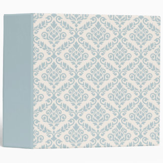 Prima Damask Pattern Blue on Cream Binder