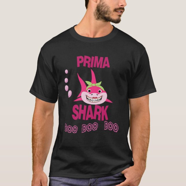 Prima Shark  Cousin Playera para Prima en Espanol T-Shirt (Front)