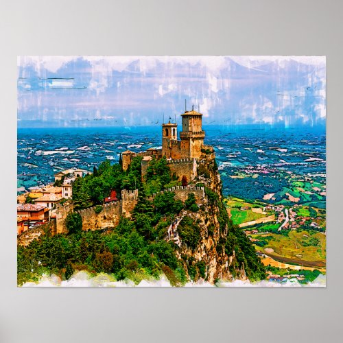 Prima Torre Guaita Republic San Marino Poster