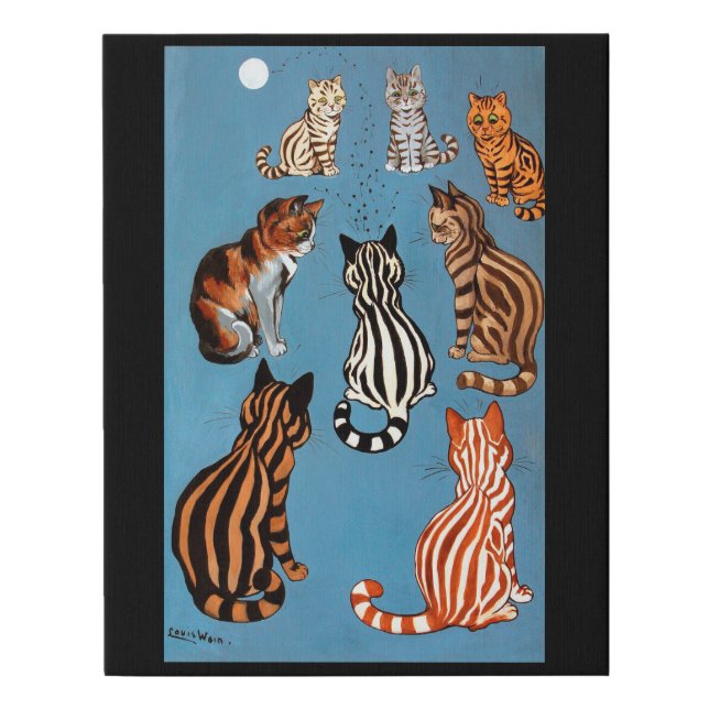 Primadonna of The Night, Louis Wain Faux Canvas Print (Front)