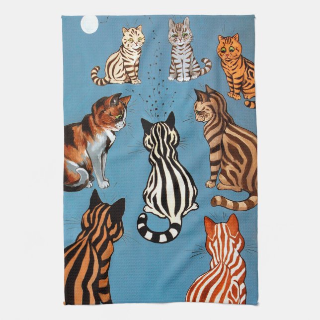 Primadonna of The Night, Louis Wain Kitchen Towel (Vertical)