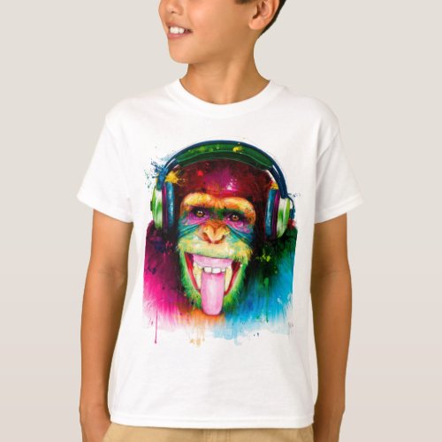 Primal Elegance Ape Printed T_Shirt