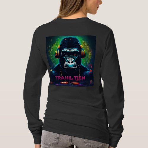Primal Elegance Gorilla Art Black T_Shirt
