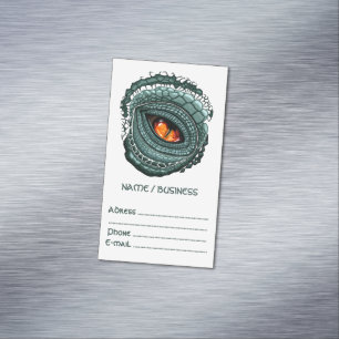 Primal Reptile Predator Eye Business Card Magnet