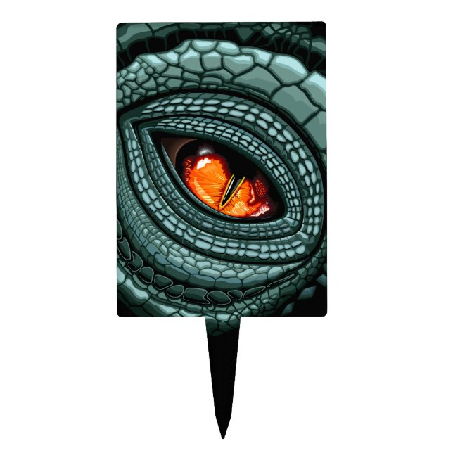 Primal Reptile Predator Eye Cake Topper (Front)