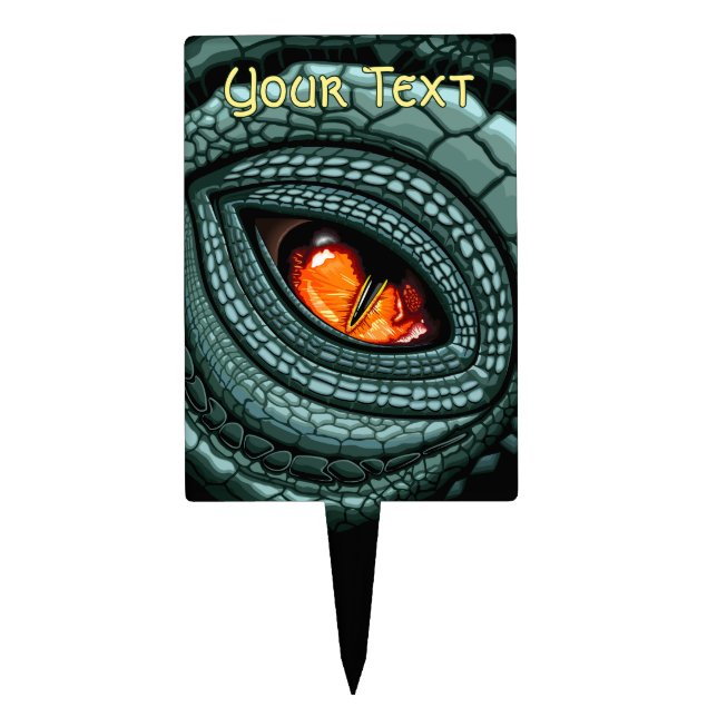 Primal Reptile Predator Eye Cake Topper (Front)