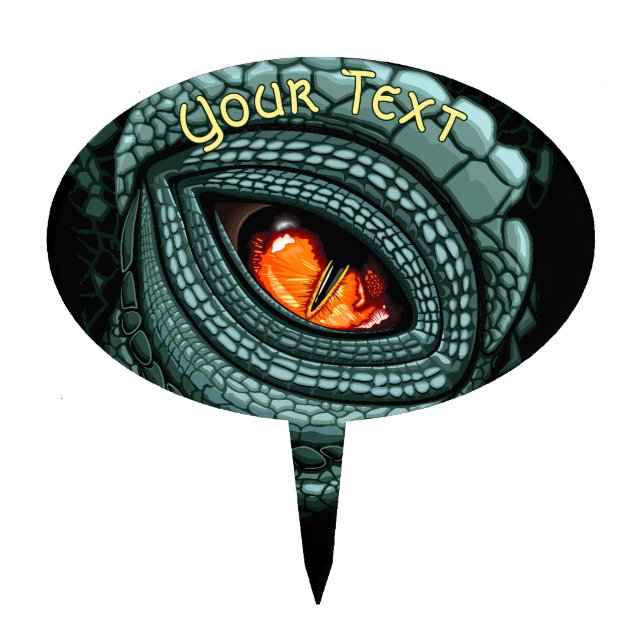 Primal Reptile Predator Eye Cake Topper (Front)